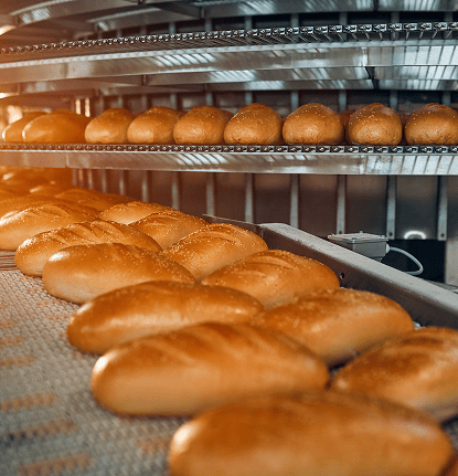 Ligne de fabrication et de cuisson de pain pour l industrie agroalimentaire